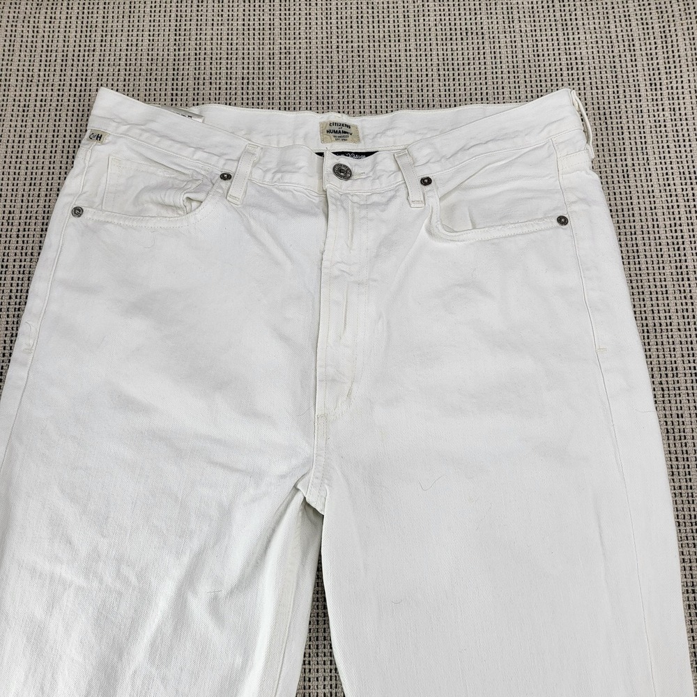 Citizens Of Humanity Estella Jeans Womens 32 White High Rise Ankle Flare Denim‎